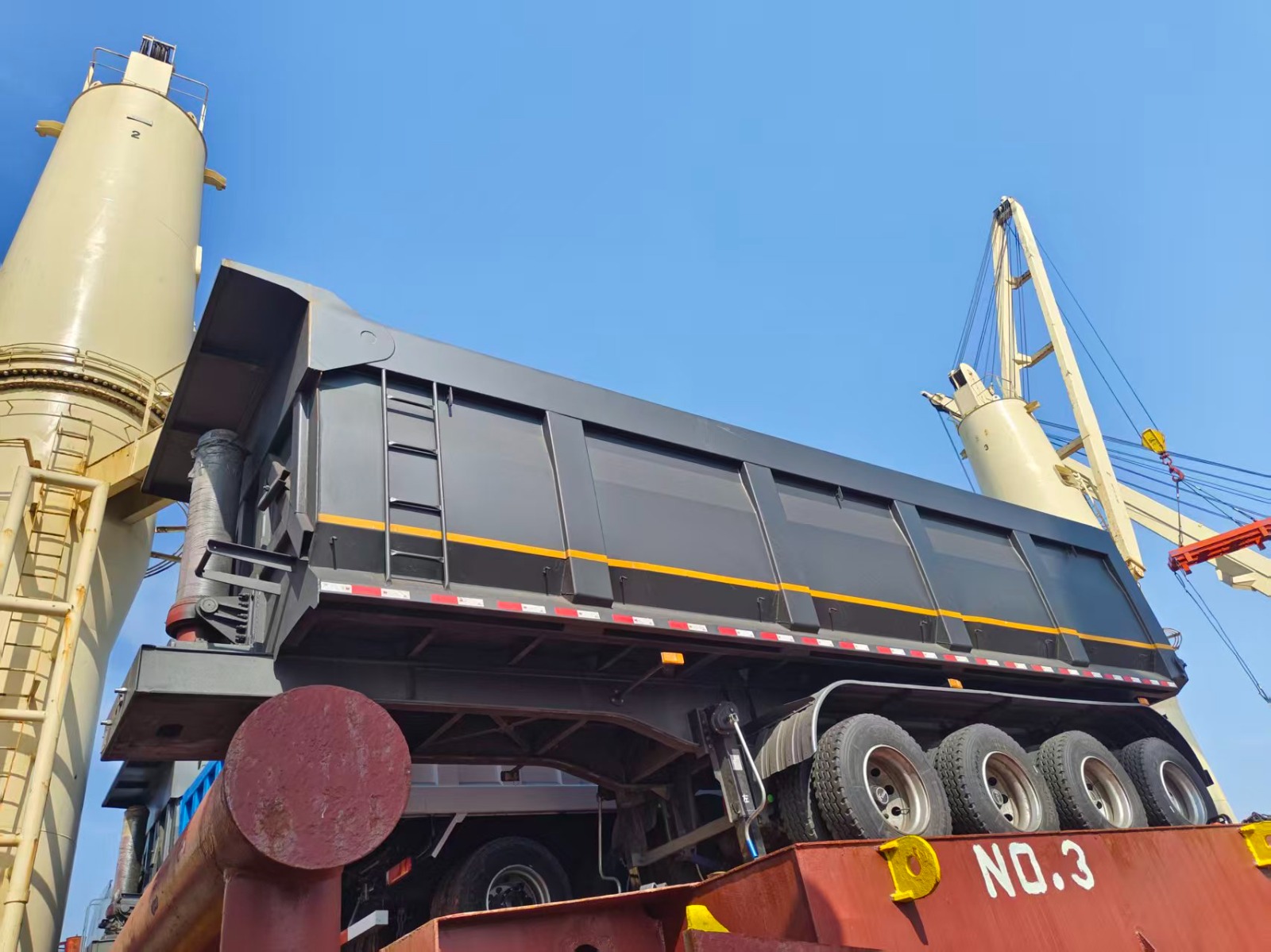 Cargo ship at loading dock